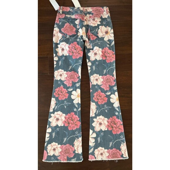 Driftwood Eva Masquerade Lw Rise Floral Print Bootcut Stretch Denim Jeans 26×32 - Picture 11 of 15